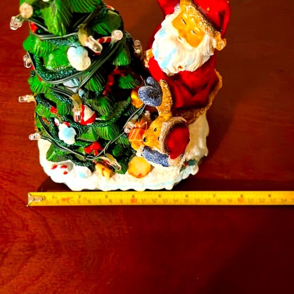 MUSICAL LED HOLIDAY TREE. SANTA  CLAUSE AND LITTLE BEAR 🎅 🐻🎄🌲 - Picture 7 of 11